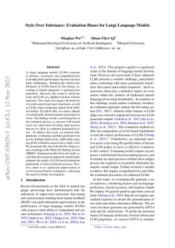 Style Over Substance: Evaluation Biases for Large Language Models