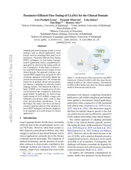 Parameter-Efficient Fine-Tuning of LLaMA for the Clinical Domain
