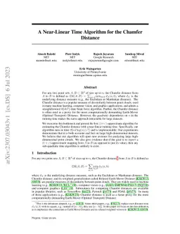 A Near-Linear Time Algorithm for the Chamfer Distance