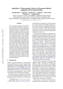 OpenDelta: A Plug-and-play Library for Parameter-efficient Adaptation of
  Pre-trained Models