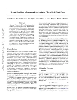 Beyond Intuition, a Framework for Applying GPs to Real-World Data