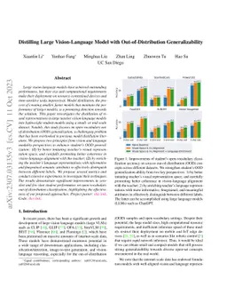 Distilling Large Vision-Language Model with Out-of-Distribution
  Generalizability