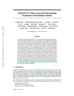 VideoGLUE: Video General Understanding Evaluation of Foundation Models