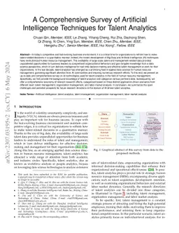 A Comprehensive Survey of Artificial Intelligence Techniques for Talent Analytics
