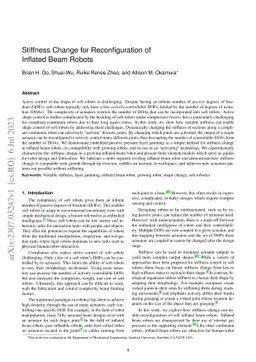 Stiffness Change for Reconfiguration of Inflated Beam Robots