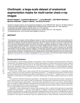 CheXmask: a large-scale dataset of anatomical segmentation masks for
  multi-center chest x-ray images