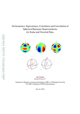 On Invariance, Equivariance, Correlation and Convolution of Spherical
  Harmonic Representations for Scalar and Vectorial Data