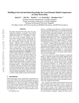 Distilling Universal and Joint Knowledge for Cross-Domain Model
  Compression on Time Series Data