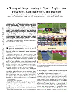 A Survey of Deep Learning in Sports Applications: Perception,
  Comprehension, and Decision