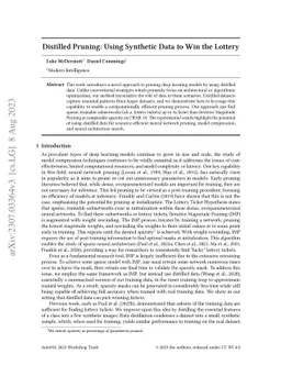 Distilled Pruning: Using Synthetic Data to Win the Lottery