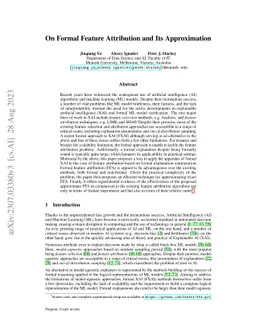 On Formal Feature Attribution and Its Approximation