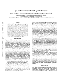 QI2 -- an Interactive Tool for Data Quality Assurance