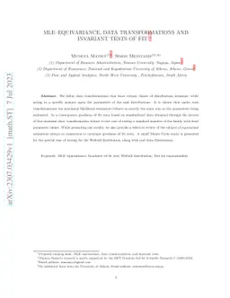 Mle-equivariance, data transformations and invariant tests of fit