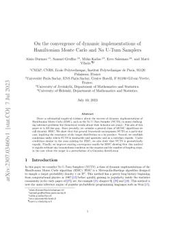 On the convergence of dynamic implementations of Hamiltonian Monte Carlo
  and No U-Turn Samplers
