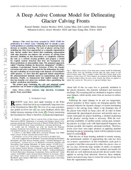A Deep Active Contour Model for Delineating Glacier Calving Fronts