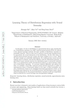 Learning Theory of Distribution Regression with Neural Networks