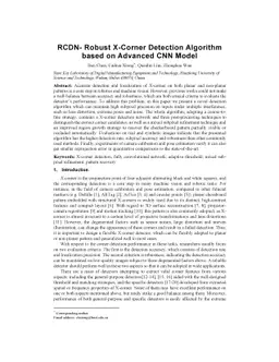 RCDN -- Robust X-Corner Detection Algorithm based on Advanced CNN Model
