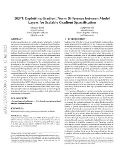 DEFT: Exploiting Gradient Norm Difference between Model Layers for
  Scalable Gradient Sparsification
