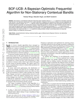 Weighted Sequential Bayesian Inference for Non-Stationary Linear Contextual Bandits