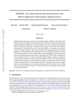 GEANN: Scalable Graph Augmentations for Multi-Horizon Time Series
  Forecasting