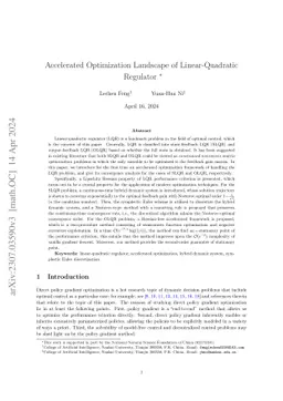 Accelerated Optimization Landscape of Linear-Quadratic Regulator