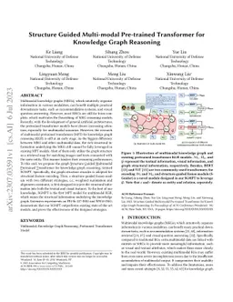 Structure Guided Multi-modal Pre-trained Transformer for Knowledge Graph
  Reasoning