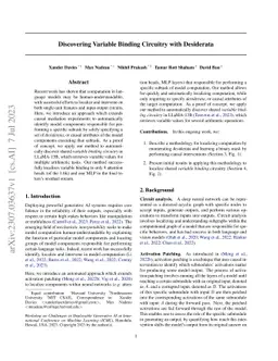 Discovering Variable Binding Circuitry with Desiderata