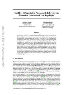 GeoPhy: Differentiable Phylogenetic Inference via Geometric Gradients of
  Tree Topologies