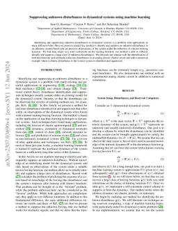 Suppressing unknown disturbances to dynamical systems using machine
  learning