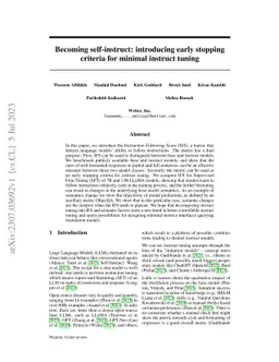 Becoming self-instruct: introducing early stopping criteria for minimal
  instruct tuning