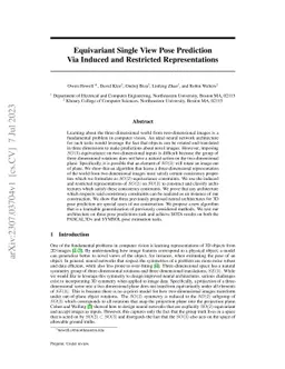 Equivariant Single View Pose Prediction Via Induced and Restricted
  Representations