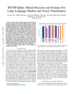 INT-FP-QSim: Mixed Precision and Formats For Large Language Models and
  Vision Transformers