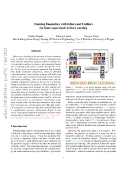 Training Ensembles with Inliers and Outliers for Semi-supervised Active
  Learning