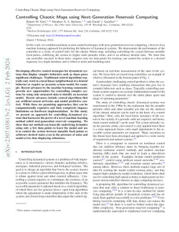 Controlling Chaotic Maps using Next-Generation Reservoir Computing