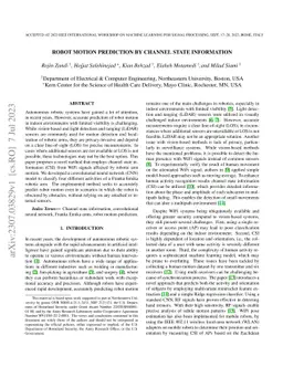 Robot Motion Prediction by Channel State Information