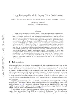 Large Language Models for Supply Chain Optimization