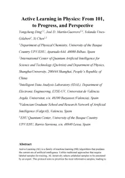 Active Learning in Physics: From 101, to Progress, and Perspective