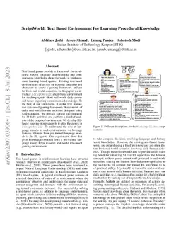 ScriptWorld: Text Based Environment For Learning Procedural Knowledge