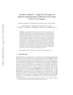 Ariadne's Thread:Using Text Prompts to Improve Segmentation of Infected
  Areas from Chest X-ray images