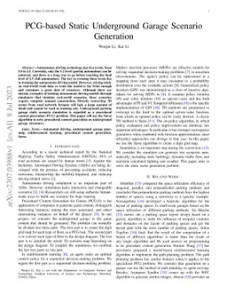 PCG-based Static Underground Garage Scenario Generation
