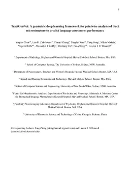 TractGeoNet: A geometric deep learning framework for pointwise analysis
  of tract microstructure to predict language assessment performance