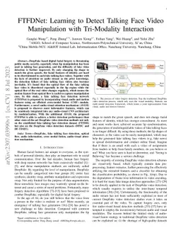 FTFDNet: Learning to Detect Talking Face Video Manipulation with
  Tri-Modality Interaction