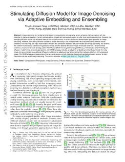 Stimulating the Diffusion Model for Image Denoising via Adaptive
  Embedding and Ensembling