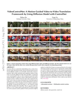 VideoControlNet: A Motion-Guided Video-to-Video Translation Framework by
  Using Diffusion Model with ControlNet