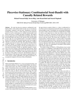 Piecewise-Stationary Combinatorial Semi-Bandit with Causally Related
  Rewards