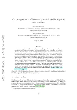 On the application of Gaussian graphical models to paired data problems