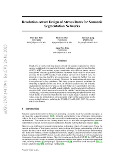 Resolution-Aware Design of Atrous Rates for Semantic Segmentation
  Networks
