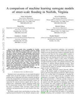 A comparison of machine learning surrogate models of street-scale
  flooding in Norfolk, Virginia