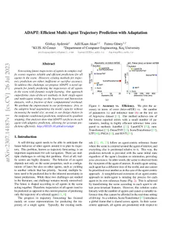 ADAPT: Efficient Multi-Agent Trajectory Prediction with Adaptation