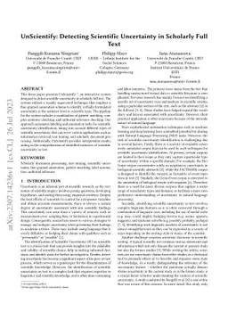 UnScientify: Detecting Scientific Uncertainty in Scholarly Full Text